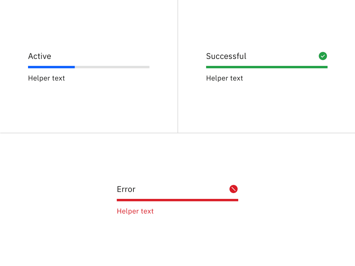 Progress bar status colors